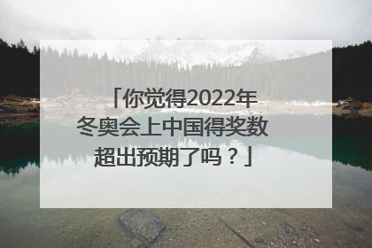 你觉得2022年冬奥会上中国得奖数超出预期了吗？