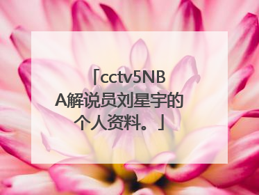 cctv5NBA解说员刘星宇的个人资料。
